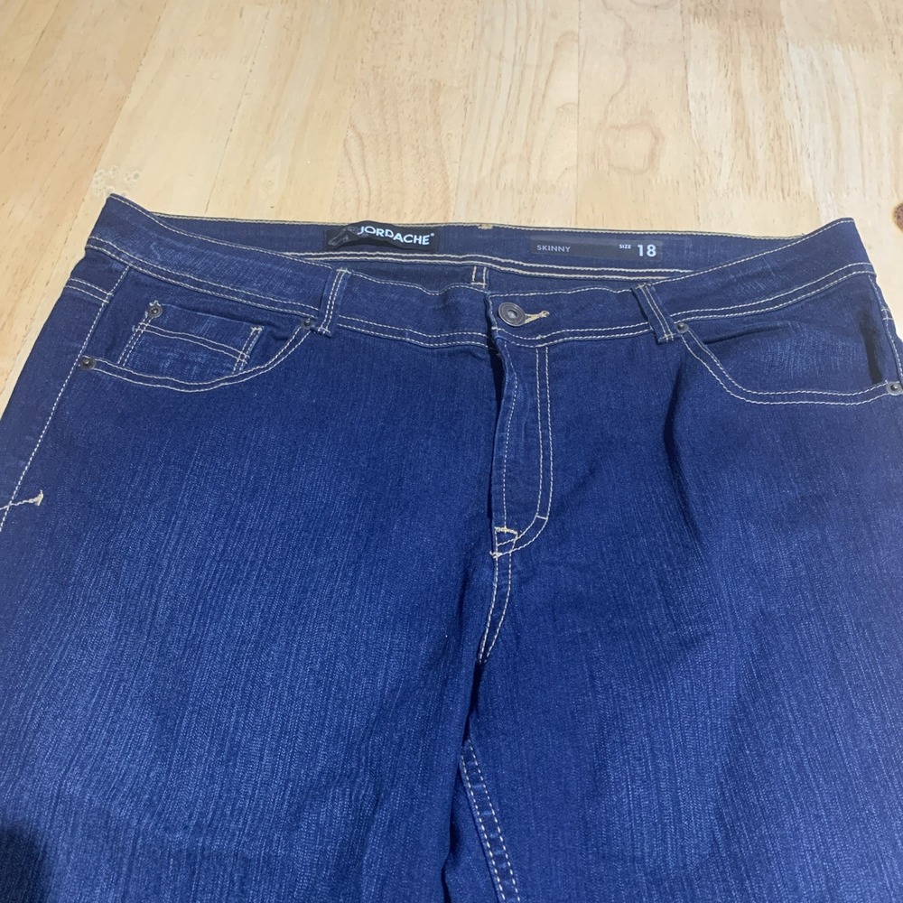 Women's Jordache Mid-Rise Skinny Jeans Dark Wash Size 18